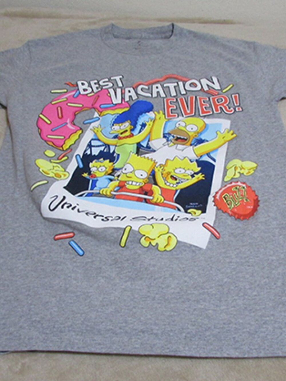 Universal Studios The Simpsons 'Best Vacation Ever!' Short Sleeve T-shirt Size M